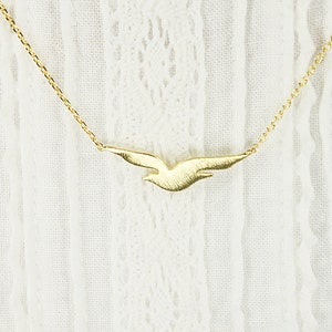Gold seagull necklace Clearance