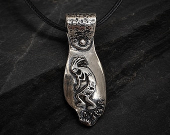 Fine Silver 999 Kokopelli Pendant, Handmade FS999 Silver Necklace, Southwestern Jewelry, Native American Inspired Charm, Gift for Him Her