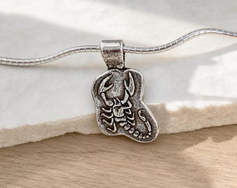 Fine Silver Scorpio Pendant | Zodiac Astrology Jewelry, Handmade Charm, October Birthday Gift