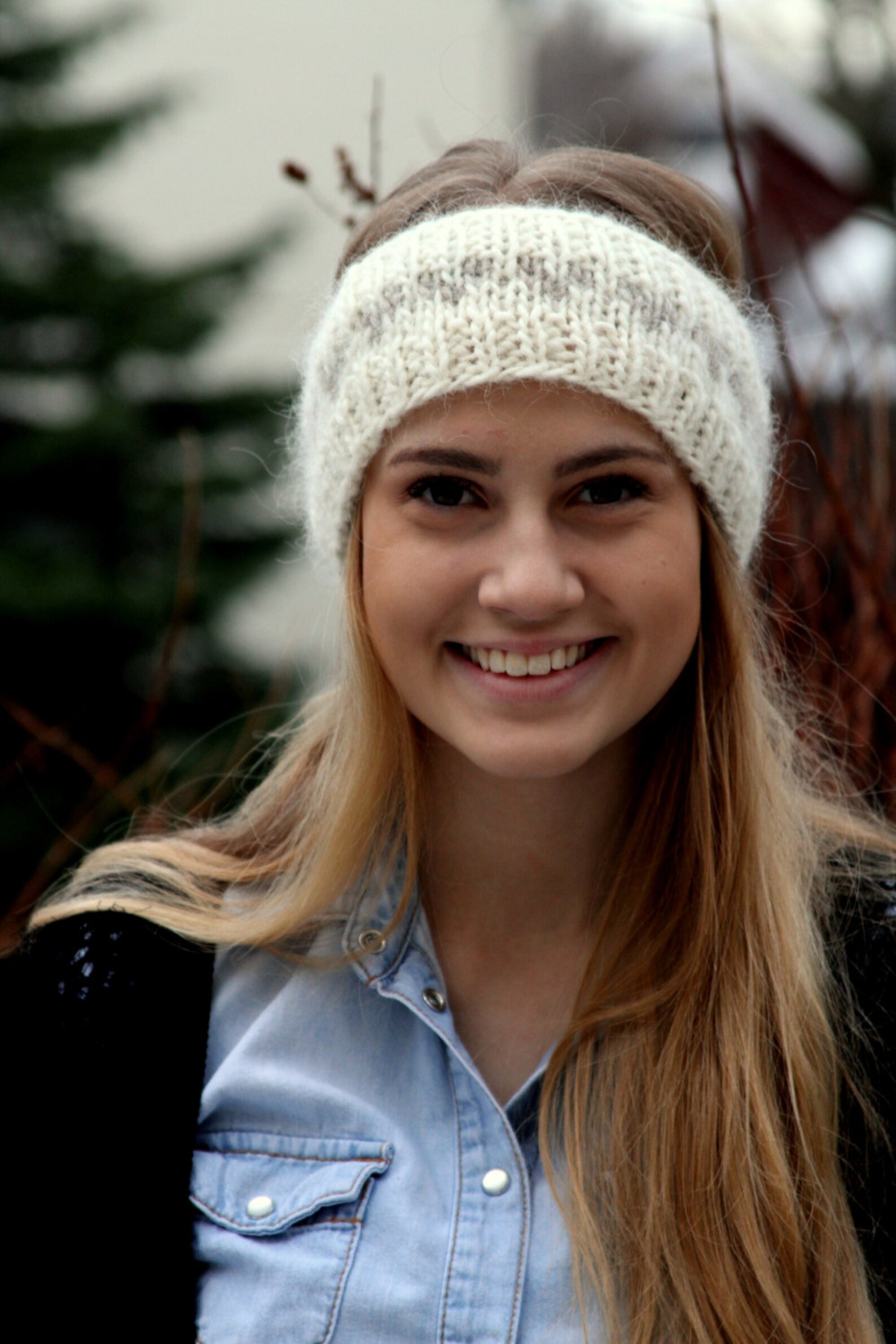 Icelandic wool headband Knitted ear warmer warm headband Etsy