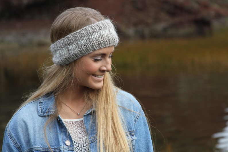 Icelandic wool Ear warmer Knitted headband warm cozy gift Etsy
