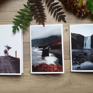 Authentische isländische Fotos, Geschenkkarten mit Umschlägen, 3er-Set
