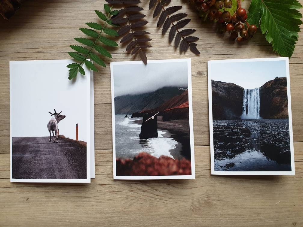 Authentic Icelandic Photos Gift Cards With Envelopes Set of Etsy