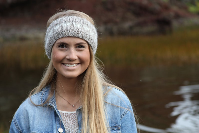 Icelandic wool Ear warmer Knitted headband warm cozy gift Etsy
