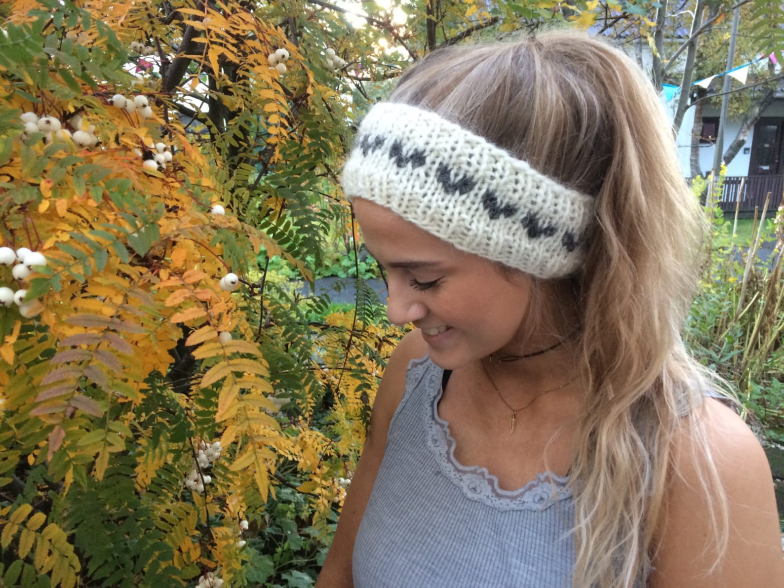 Icelandic wool headband knitted ear warmer warm headband Etsy