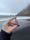 Iceland Black sand beach, black sand in a tiny bottle, souvenir from Reynisfjara Iceland, memory of Iceland. product logo