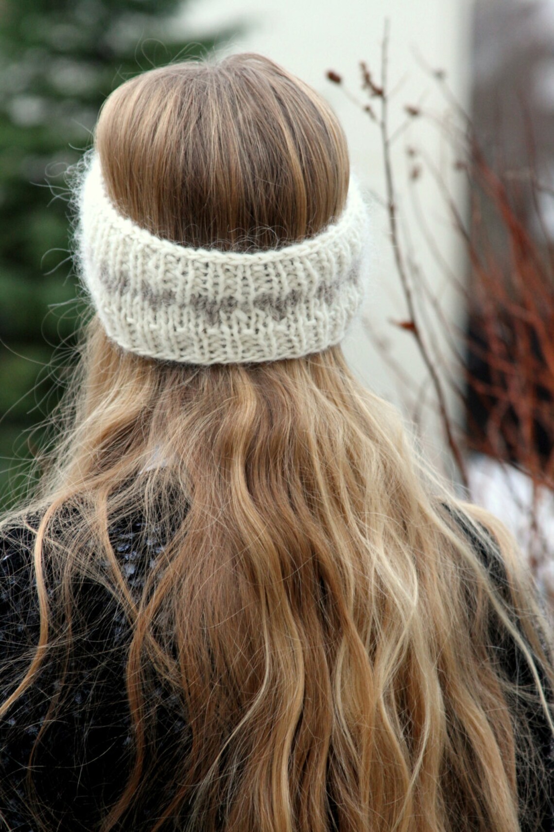Icelandic wool headband Knitted ear warmer warm headband Etsy