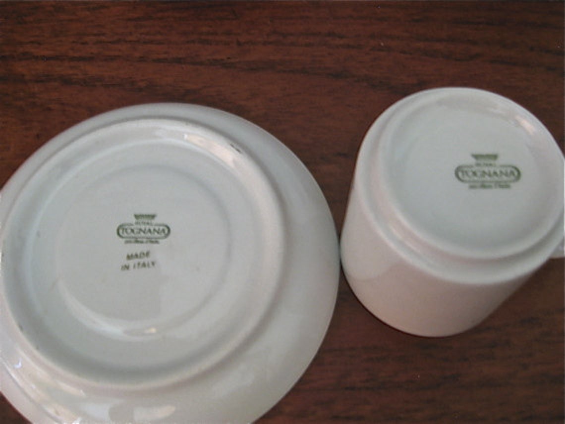 Vintage Espresso Cups Saucers Tognana Etsy