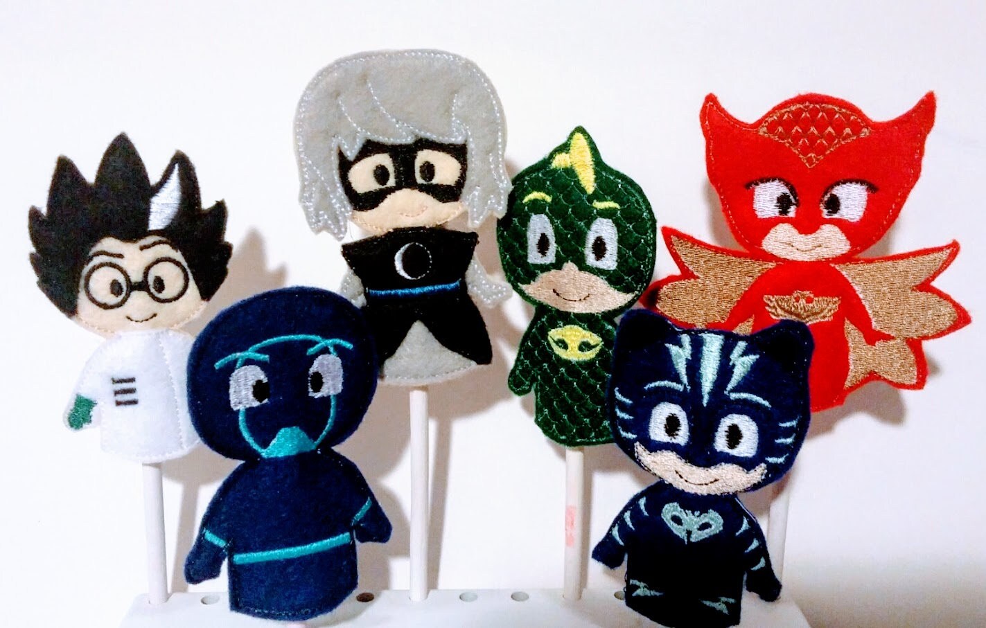 PJ Mask Finger Puppets Felt Finger Puppets Handmade Finger | Etsy