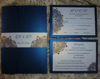 Royal blue Wedding Invitation Royal Wedding | Etsy