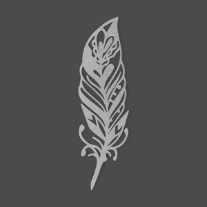 Arte de pared de metal, letrero de metal, pluma tribal, recorte de metal, arte de pared, decoración del hogar, colgante de pared, sin terminar y disponible en muchos tamaños