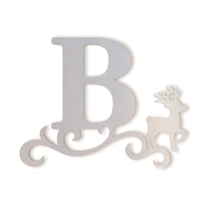 Monograma de metal para puerta principal, carta de metal para encima de la cama, monograma de metal para pared de arte, letra de metal grande, inacabado listo para pintar