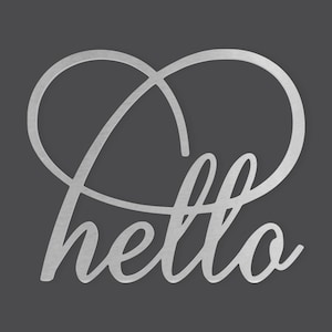 Metal Wall Art Wall Decor Word Cutout &quot;hello&quot; - Cutout, Home Decor, Unfinished and Available in Many Sizes