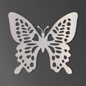 Metal Wall Art Metal Butterfly Cutout, Home Decor, Wall Hanging, Nursery Wall Art, Yoga Studio Decor, Unfinished and Available in Many Sizes