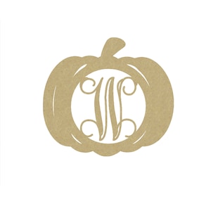 Monogram Pumpkin Letter: Unpainted Wood - Fall Decor DIY