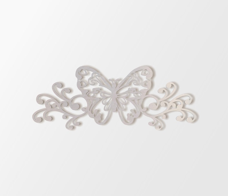 Metal Wall Art, Metal Sign Metal Butterfly Scroll, Home Decor, Wall Hanging, Nursery Wall Art, Yoga Studio Decor, Available in Many Sizes image 4