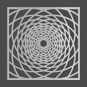 Metal Web or Weave Fretwork Panel - Mandala Wall Art for Home Decor, Wall Panels, Overlays, Trellis, Privacy Screens & Yard Decor