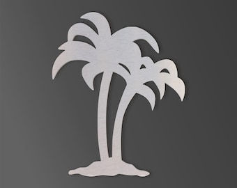 Unfinished Metal Palm Tree Wall Art: Tropical Home Decor