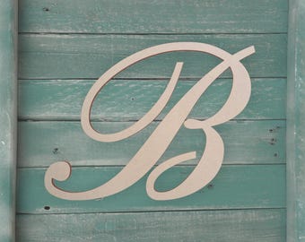 Letra cursiva de madera sin terminar: manualidades DIY, decoración de bodas (1-42 pulgadas)