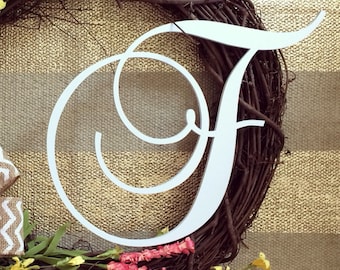 Wooden Monogram Letter - Large or Small, Unfinished, Cursive Wooden Letter - Perfect for Crafts, DIY, Weddings - Sizes 1&quot; to 42&quot;