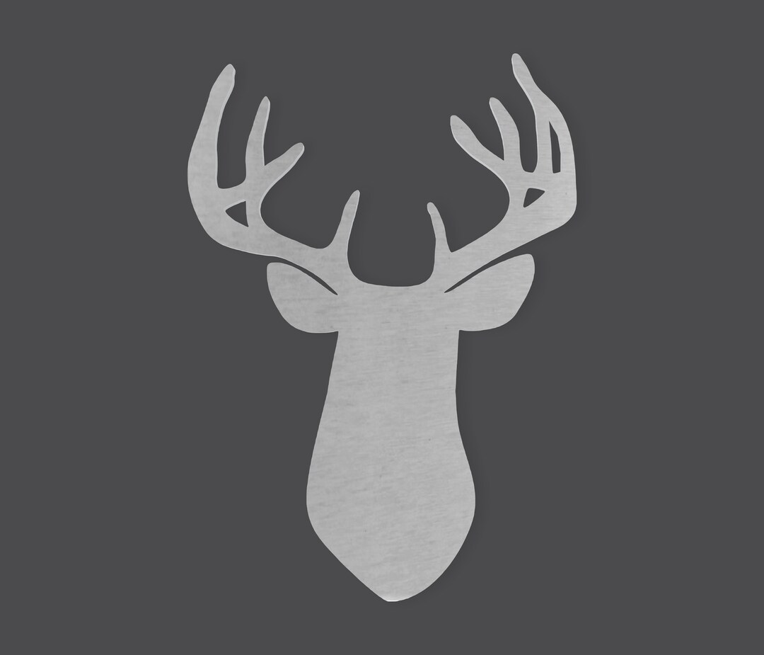 Metal Wall Art Metal Deer Head Silhouette, Metal Cutout, Wall Art, Home