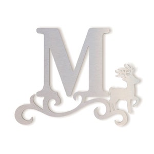 Monograma de metal para puerta principal, carta de metal para encima de la cama, monograma de metal para pared de arte, letra de metal grande, inacabado listo para pintar