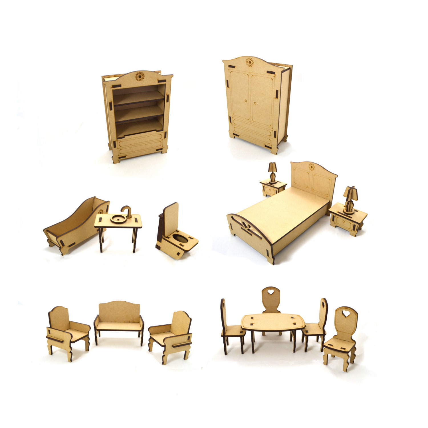 Craft Kit Doll House Hearts Desire Doll House barbie Scale Etsy