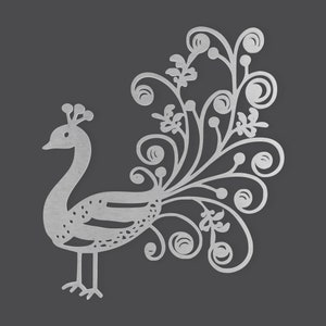 Metal Wall Art Metal Sign Peacock Flourish Decor, Metal Cutout, Wall Art, Home Decor, Wall Hanging, Unfinished and Available in Many Sizes image 3