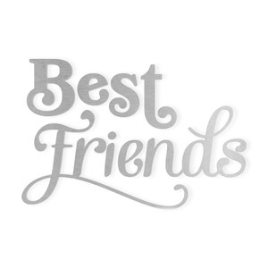 &quot;Metall Wand Kunst Wandbehang Wort Ausschnitt &quot;&quot;Best Friends&quot;&quot; - Ausschnitt, Wohnkultur, unvollendet und in vielen Größen erhältlich.&quot;