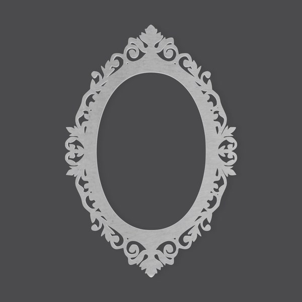 Metal Wall Art Metal Oval Frame - Cutout, Decorative Frame, Home Decor, Unfinished Ready to Paint