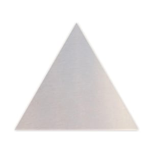 Raw Steel Triangle Wall Art: Unfinished Metal Cutout, DIY Sign