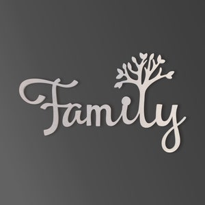 Metal Wall Art Metal Sign Family Tree- Metal Cutout, Wall Art, Home Decor, Wall Hanging, Unfinished and Available in Many Sizes