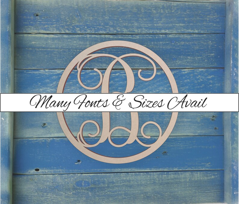 Wooden Monogram Letter B Large Or Small Image 0