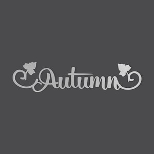 Metal Wall Art Word Cutout &quot;Autumn&quot; - Cutout, Fall Decor, Harvest Decor, Fall Cutout, Home Decor, Unfinished Ready to Paint
