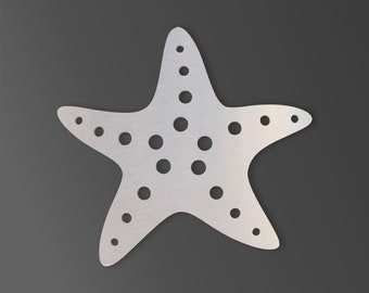 Metal Wall Art Metal Sign Starfish, Metal Cutout, Wall Art, Home Decor, Wall Hanging, Unfinished and Available in Many Sizes