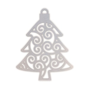 Metal Christmas Tree Ornament, Christmas Ornament, Metal Cutout, Wall Art, Home Decor, Wall Hanging, Unfinished Ready to Paint