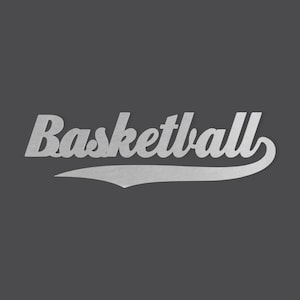 Metalen muurkunst basketbal muur hangend woordknipsel 'basketbal' - uitsparing, woondecoratie, onvoltooid en verkrijgbaar in vele maten
