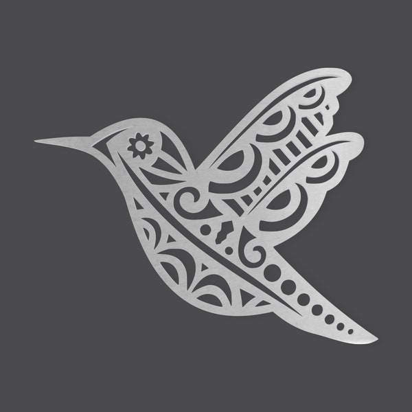 Metal Wall Art Metal Sign Tribal Humming Bird, Metal Cutout, Wall Art, Home Decor, Wall Hanging, Unfinished and Available in Many Sizes