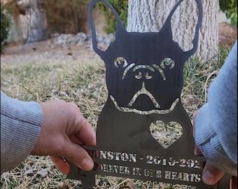 Personalized Dog Memorial Stake - Custom Steel Garden Marker