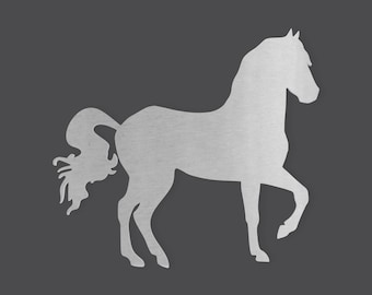 Metal Horse Wall Art: Unfinished Steel Cutout, Rustic Home Decor