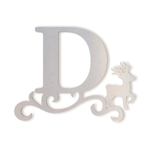 Monograma de metal para puerta principal, carta de metal para encima de la cama, monograma de metal para pared de arte, letra de metal grande, inacabado listo para pintar