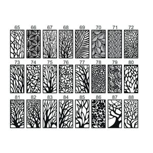 Various custom wood cutout options for trellis, wall art, etc