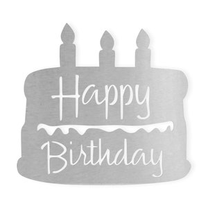 Metal Wall Art Metal Sign Birthday Cake, Metal Cutout, Wall Art, Home Decor, Wall Hanging, Unfinished Ready to Paint