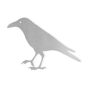Metal Wall Art Crow  Shape , Cutout-  Crow Wall Art, Wall Decor, Home Decor, Wall Hanging, Unfinished and Available in Many Sizes
