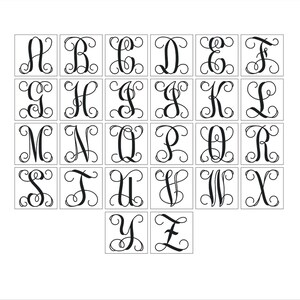 Wooden Monogram for Wall | Wooden Letters for Wall Cutouts | Vine ...