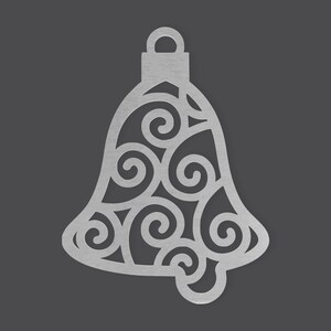 Metal Wall Art Metal Bell Ornament, Christmas Ornament,  Metal Cutout, Wall Art, Home Decor, Wall Hanging, Unfinished Ready to Paint