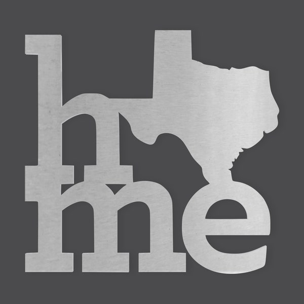 Metal Wall Art Metal Sign Home Texas stacked - Wall hanging, Cutout, Wall Decor, Home Decor, Unfinished and Available from 4 to 42 Inches