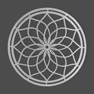 Metal Wall Art Metal Circle Flower Shape - Cutout, Home Decor, Unfinished and Available in Many Sizes
