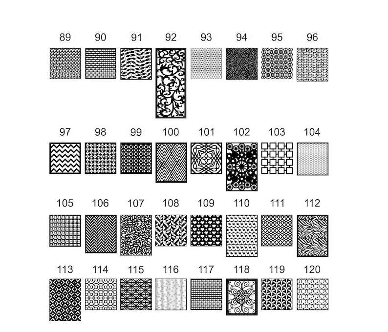 various wood cutout options for trellis, wall art, etc
