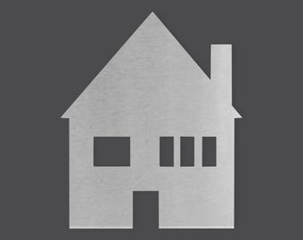 Unfinished Metal House Cutout: DIY Wall Art, Home Decor